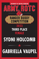 Army ROTC Ranger Buddy Competition 2023 - Third Place, Female - Sydni Holcomb and Gabriella Vaupel