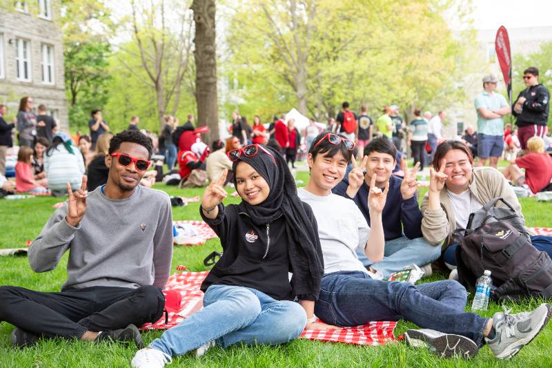 Students celebrate Founders Day on the quad