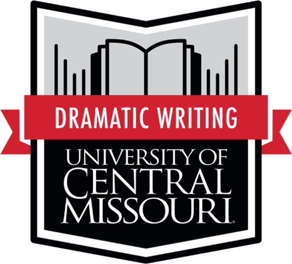 Dramatic Writing badge that says - Dramatic Writing - University of Central Missouri