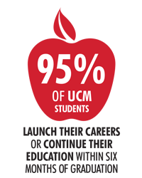 95% of UCM students launch their careers or continue their education within six months of graduation