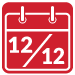 A calendar icon with a 12/12 date