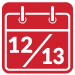 A calendar icon with a 12/12 date
