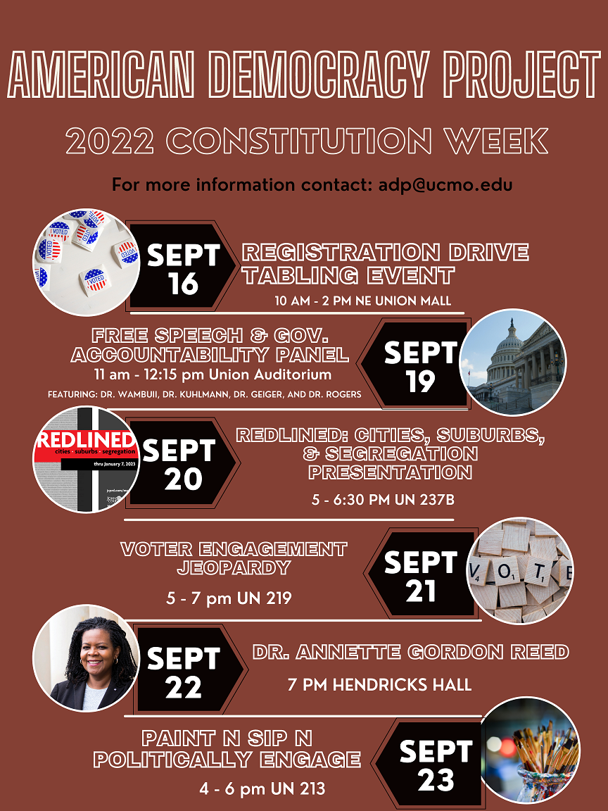Fall 2022 ADP Constitution week flyer