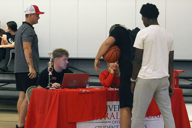 The signup table for a fitness challenge