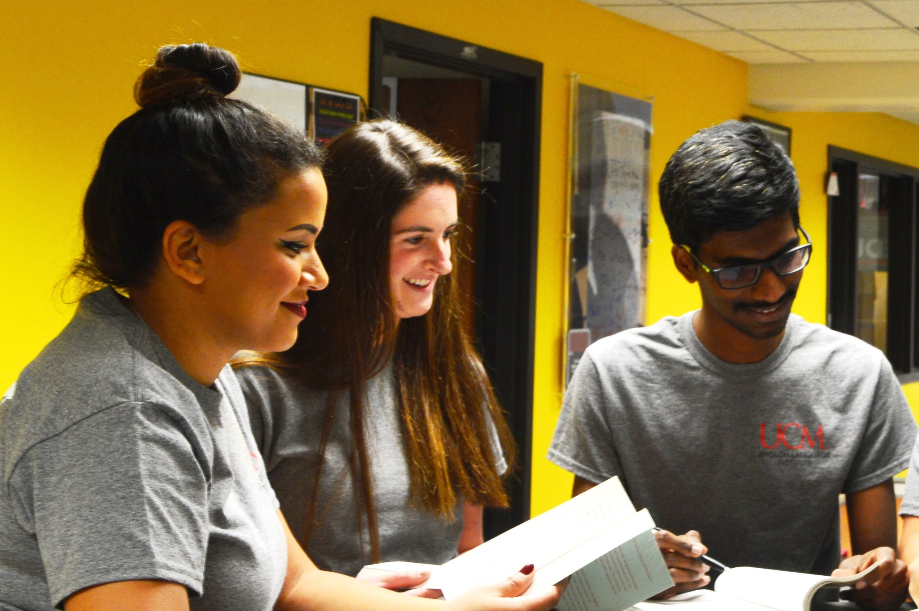 Students studying in a group