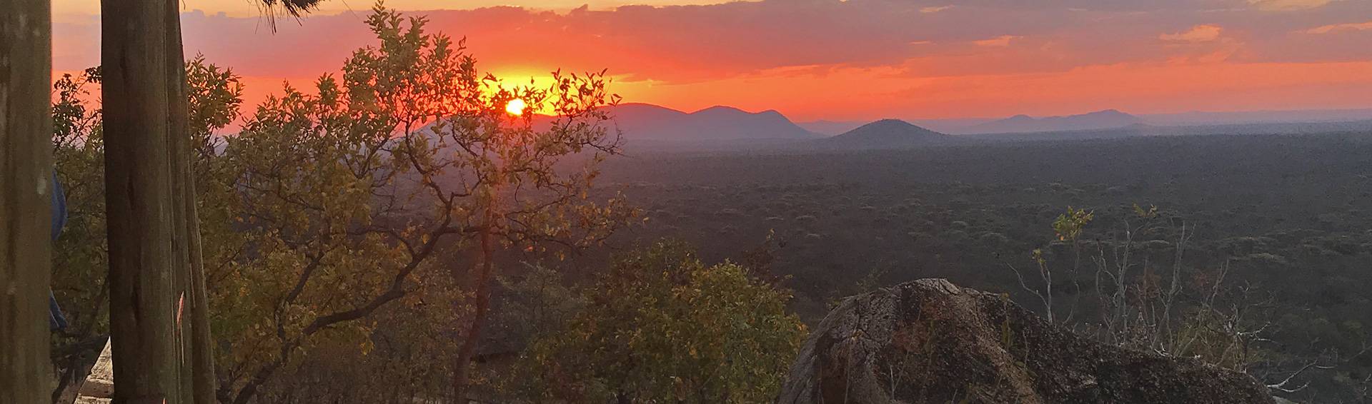 A lanscape view of a sunset in Tanzania