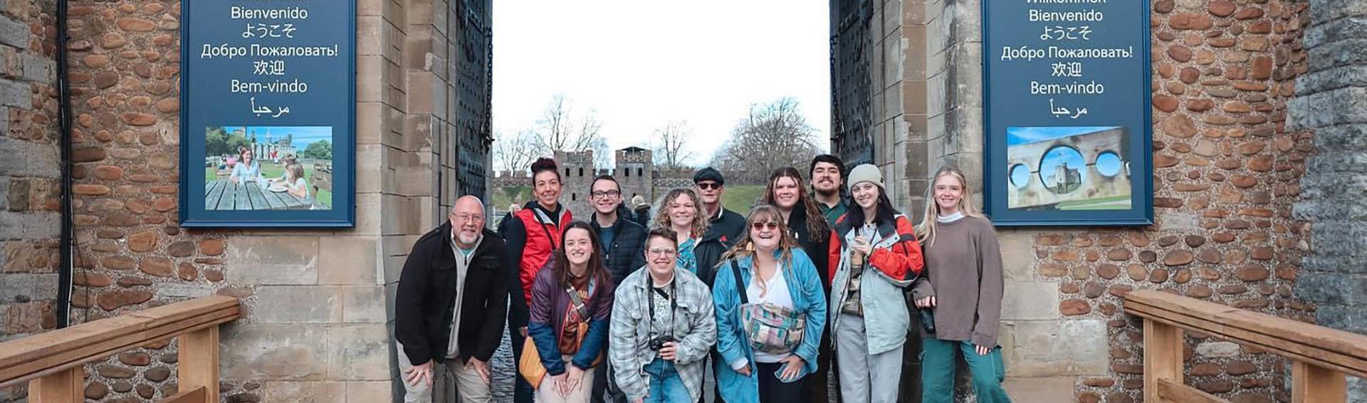 Students and faculty on a study abroad trip