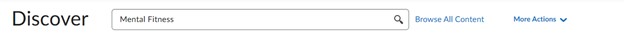 Discover search bar on Brightspace