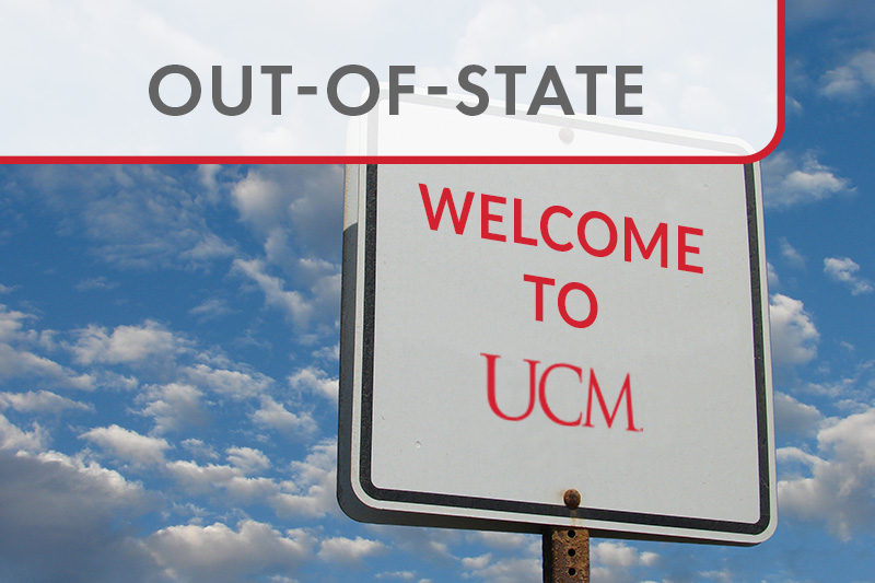 A road sign that says, "Welcome to UCM"