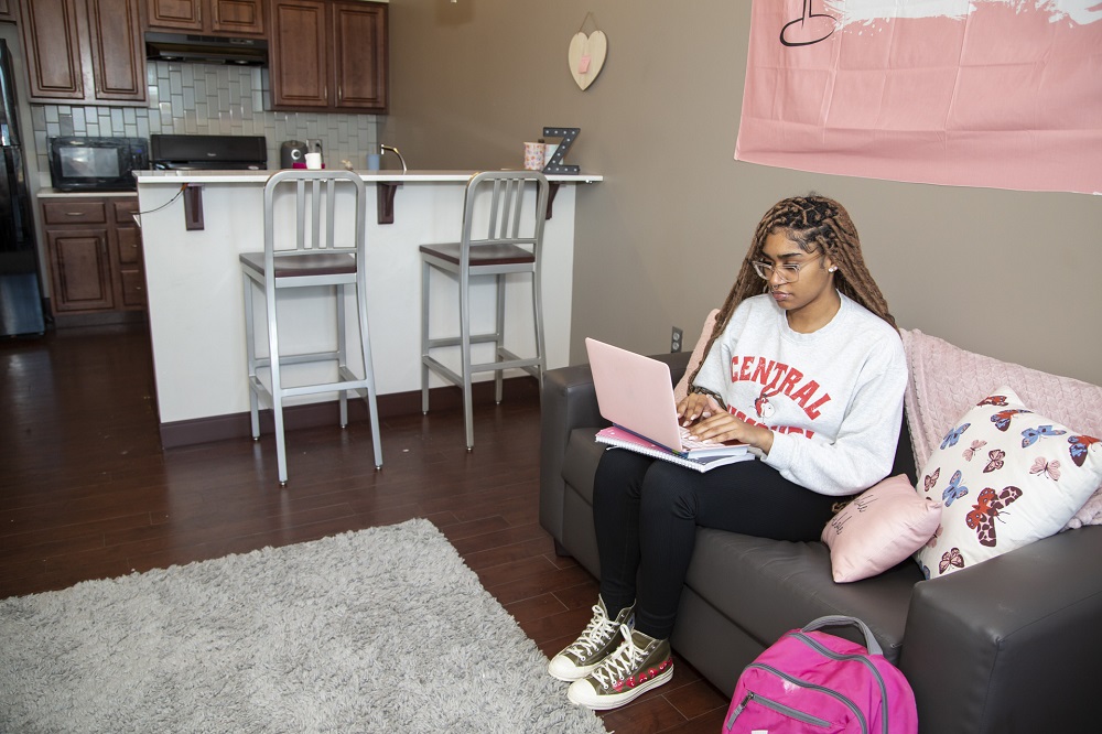 Student on laptop