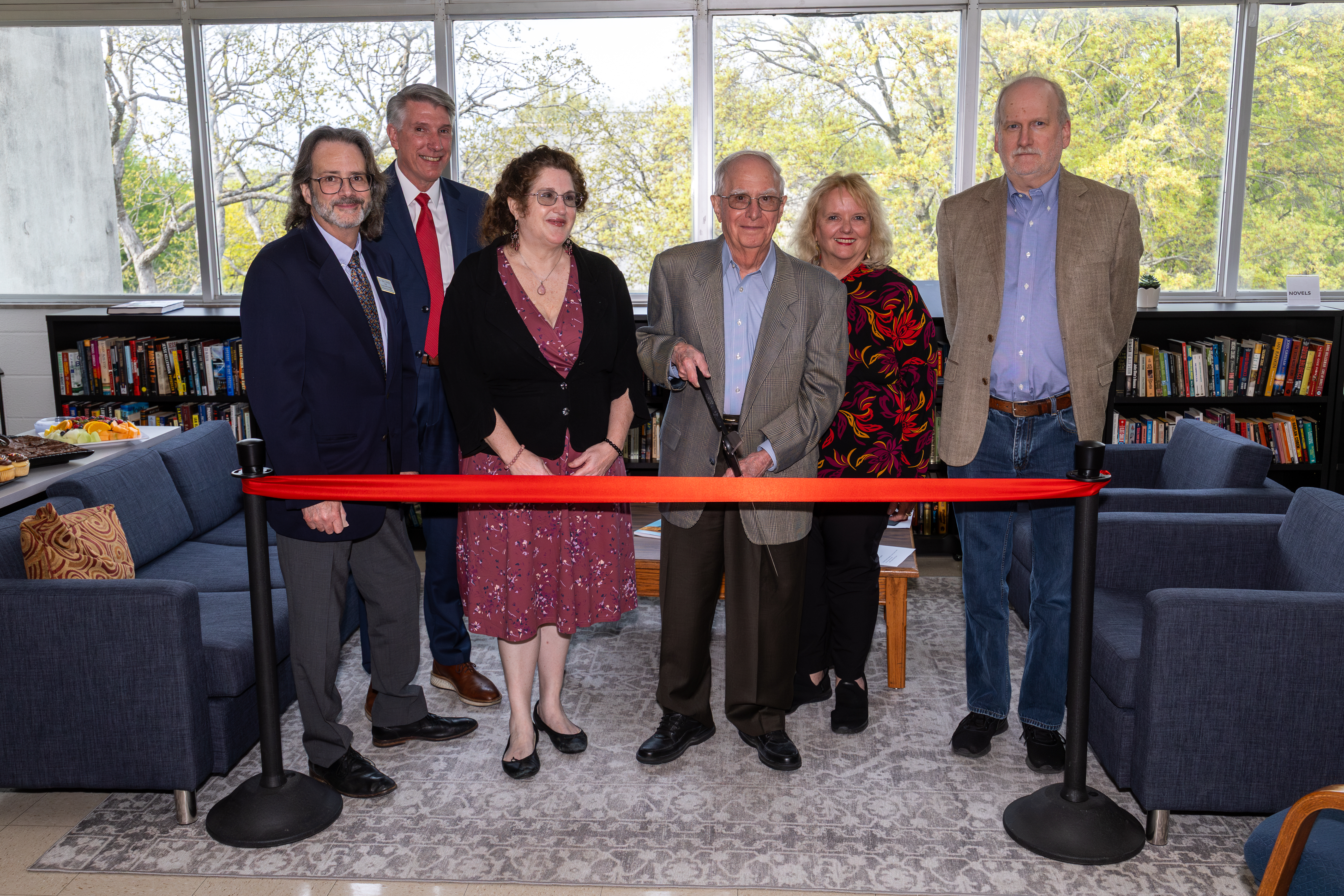 G.B. Crump Reading Room ribbon cutting