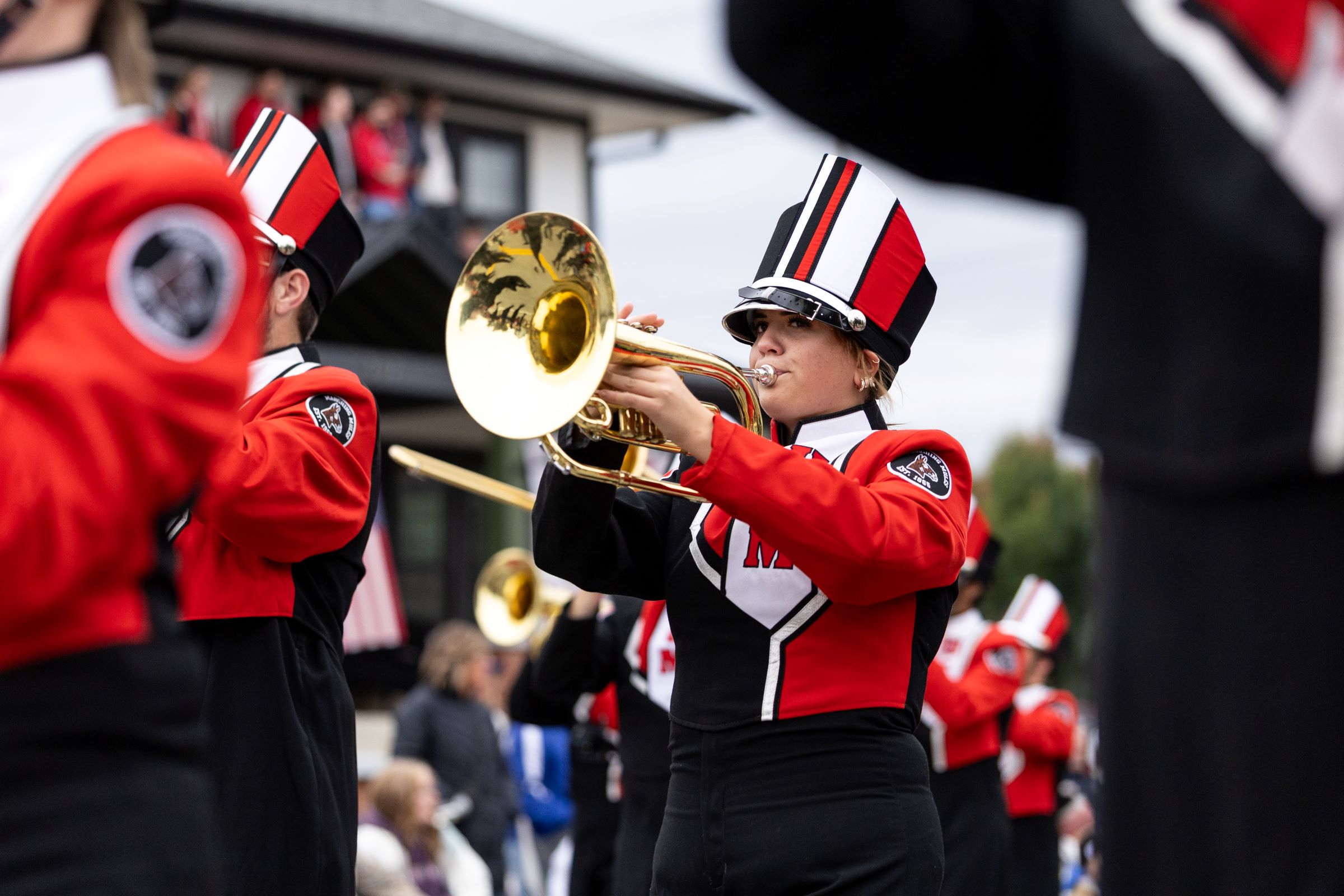 Marching Mules in the Homecoming parade