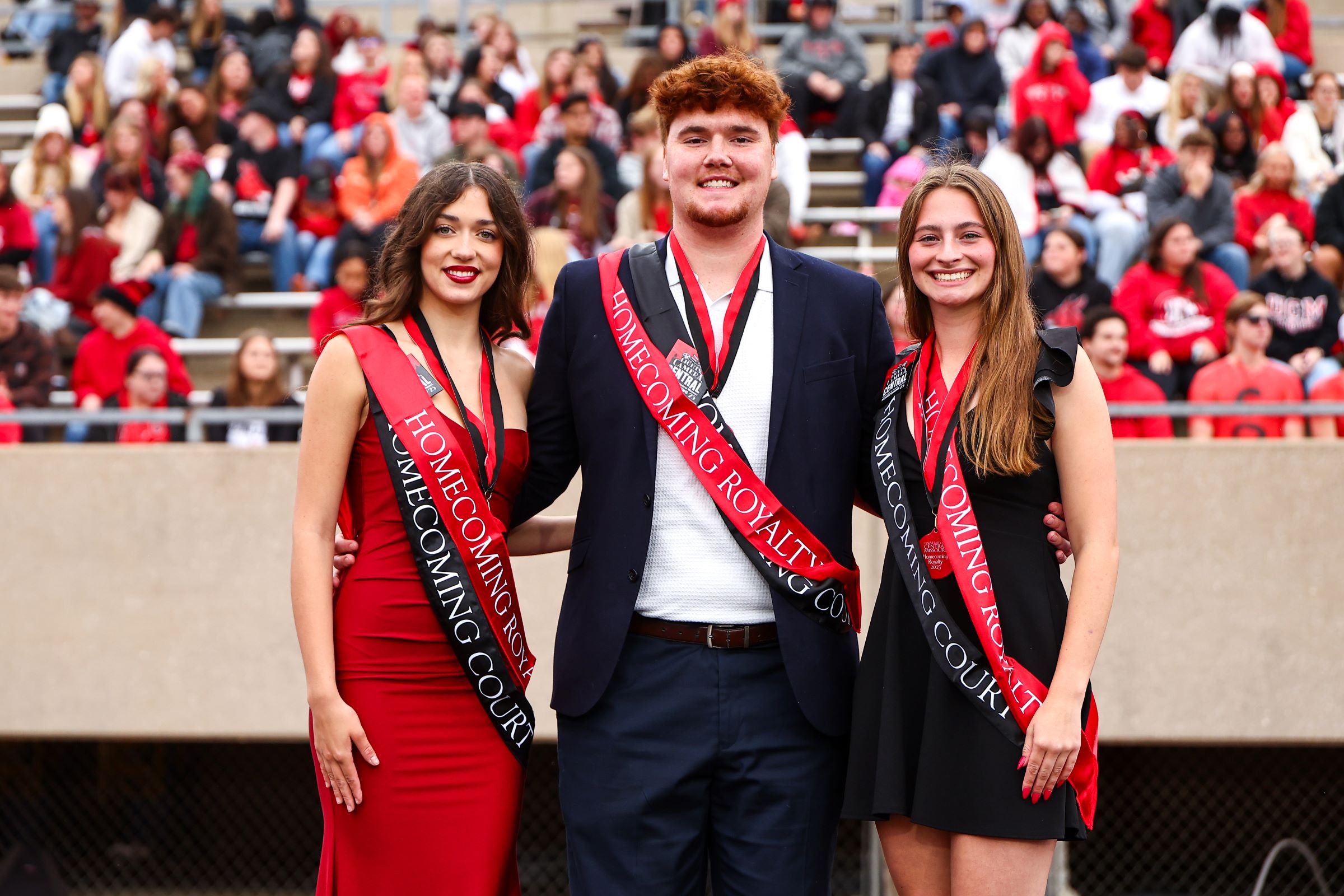 Hannah Stevens of Sigma Kappa Sorority, Danniel Casey of Sigma Tau Gamma Fraternity, Emily Keck of Alpha Sigma Alpha Sorority