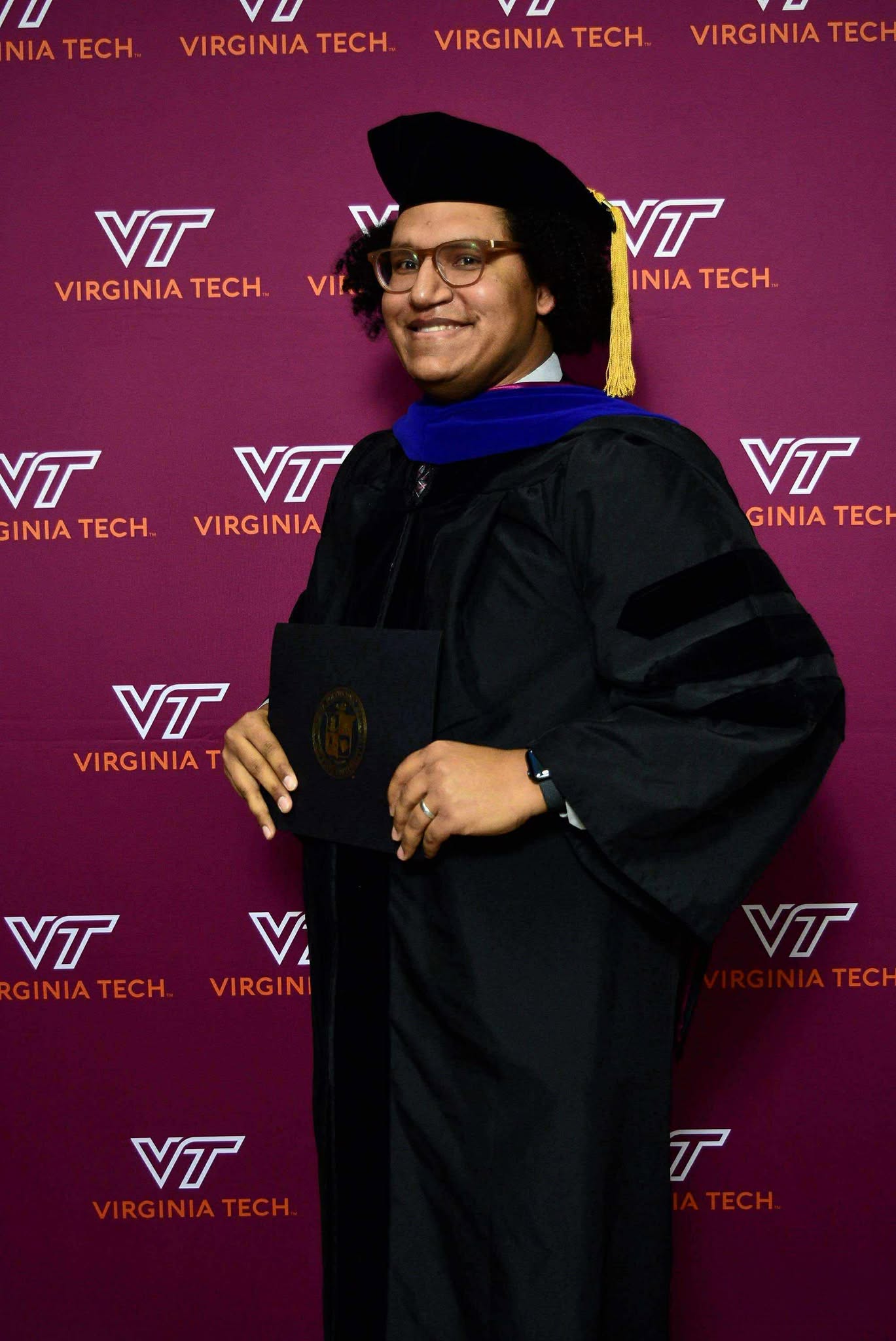 Caleb Henderson receives his Ph.D.