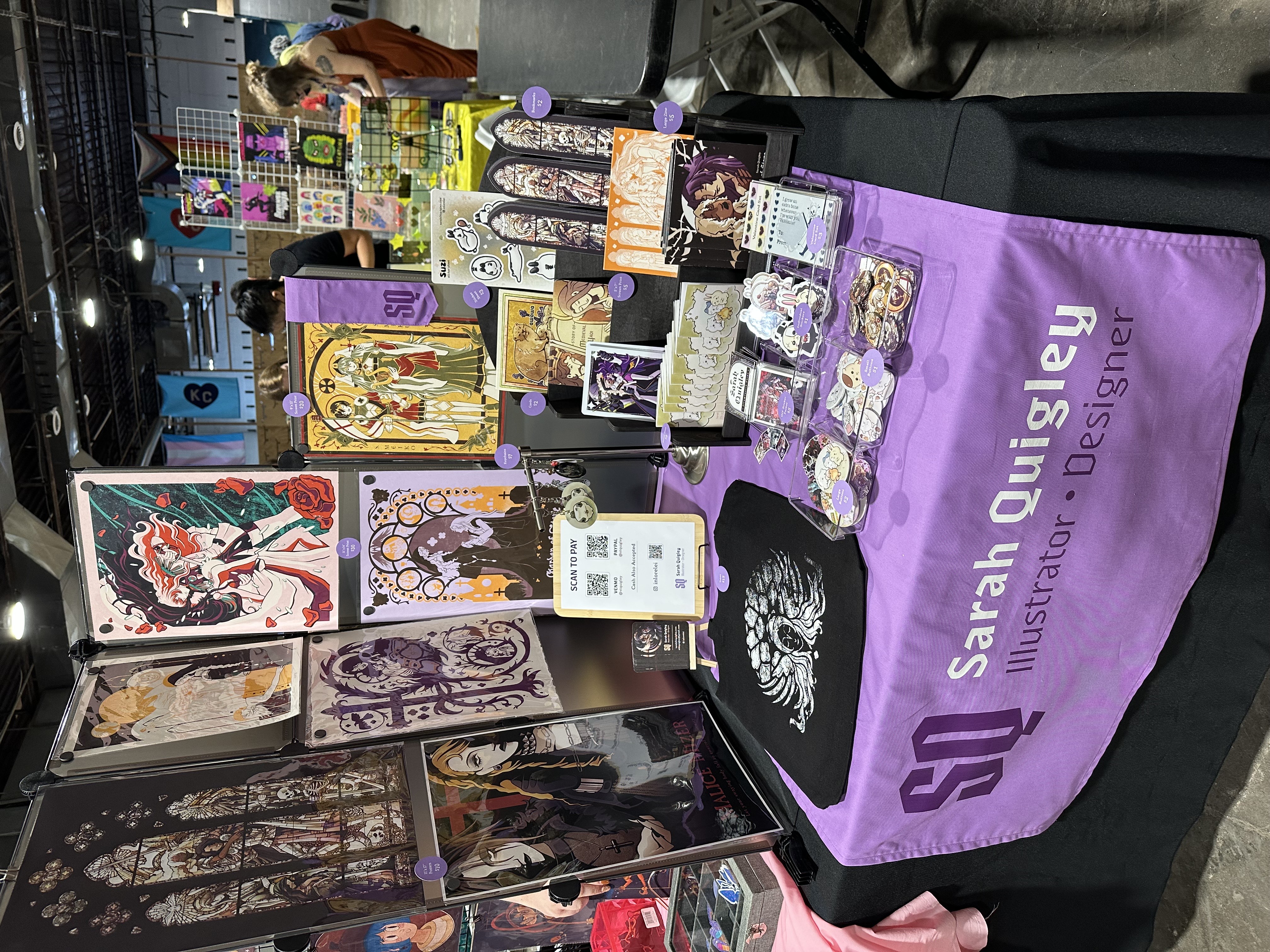 UCM senior Sarah Quigley’s booth at Kansas City Zine Con