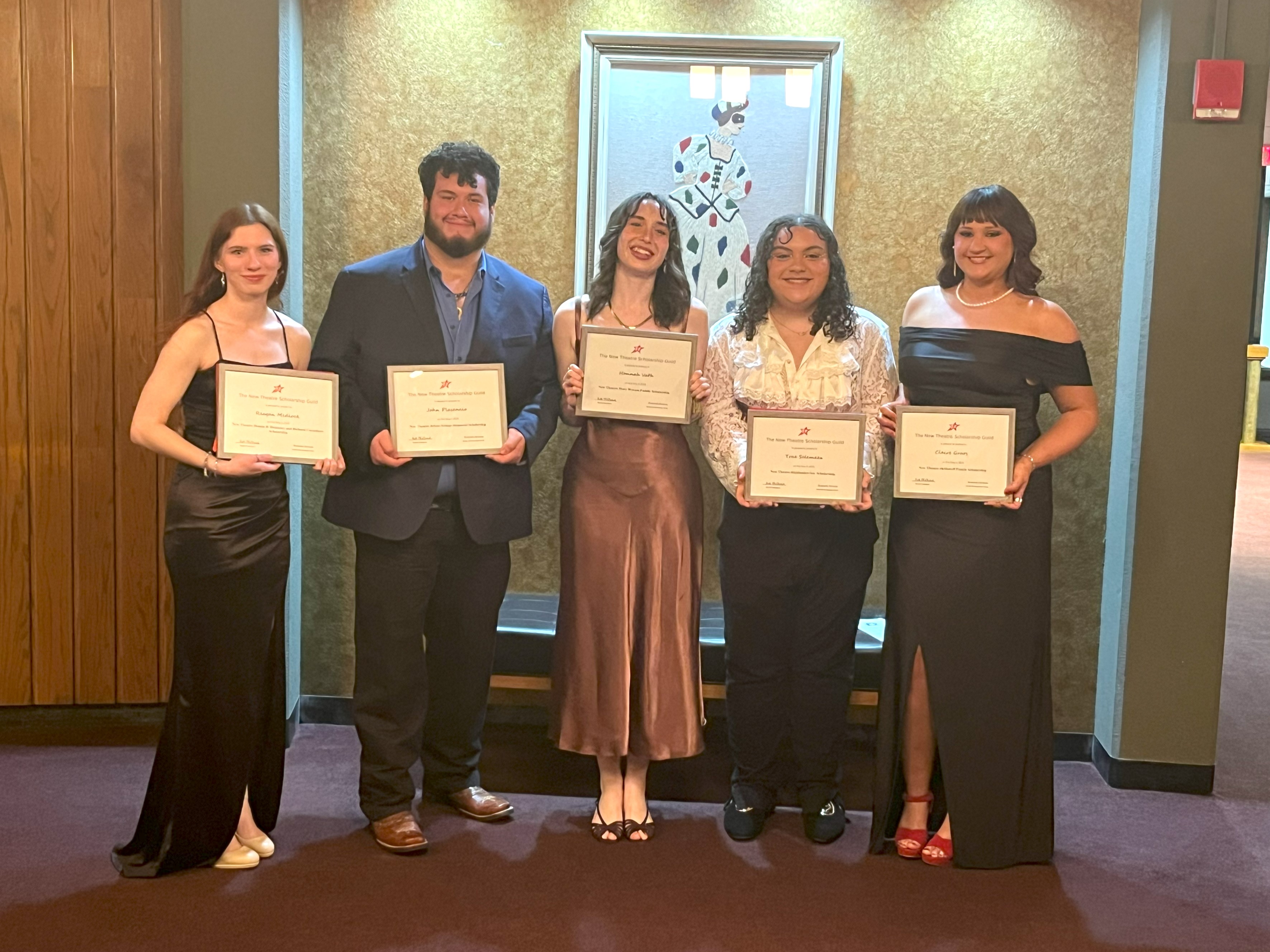 New Theatre Guild Scholarship Award recipients