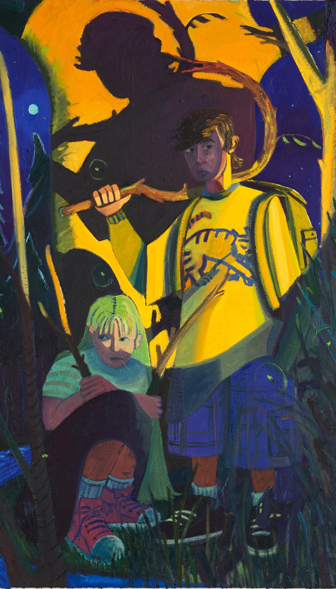 A painting titled 