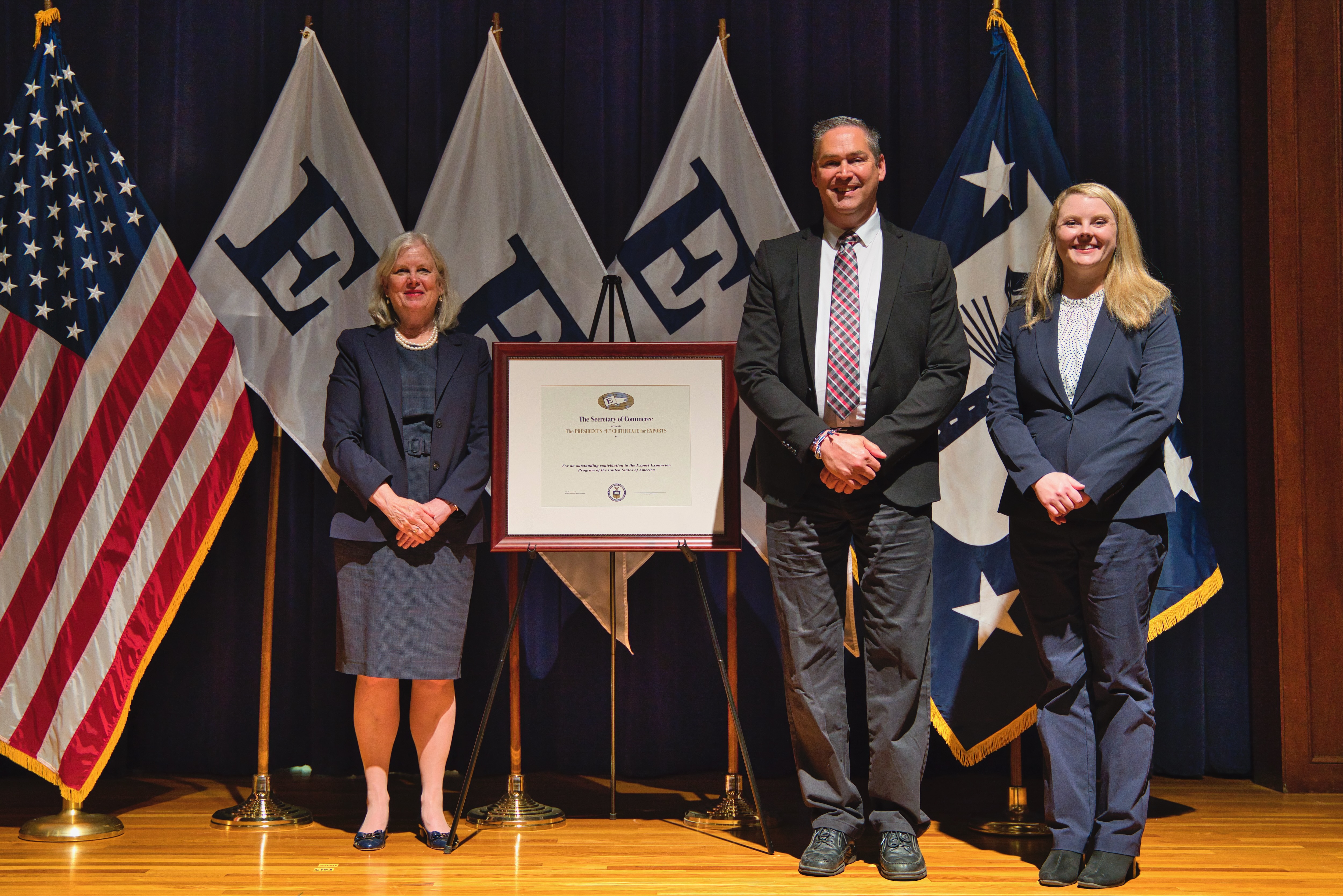 UCM staff at award ceremony.