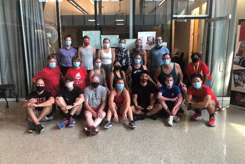 group photo of 150 team challenge