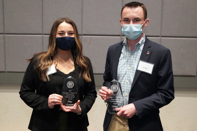 Olivia Waddell and Zachary Racy, 2021 Charno Award Winners