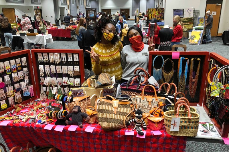 vendors at holiday market