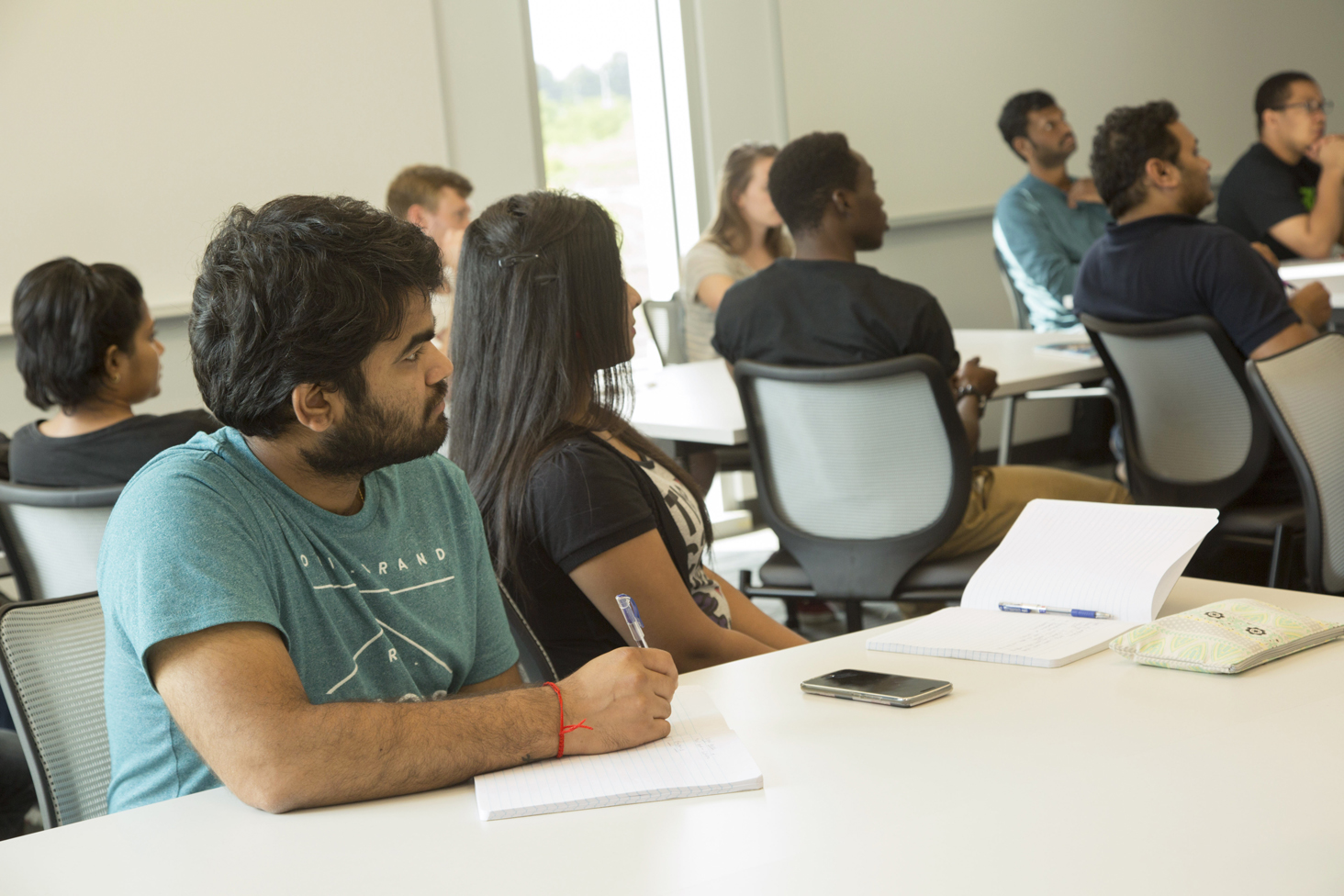 Students at the UCM Lee's Summit campus listening