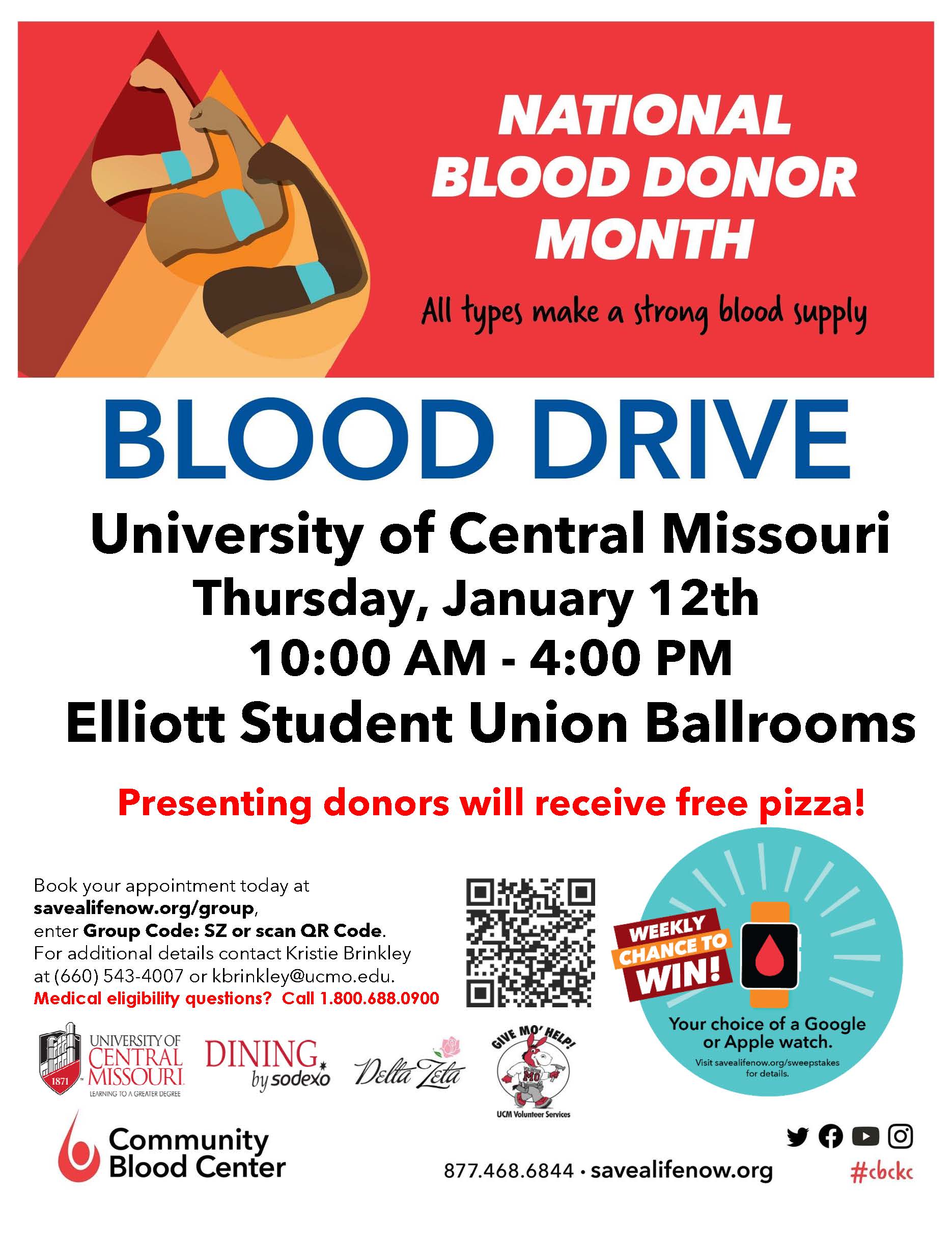 poster for 2023 MLK blood drive