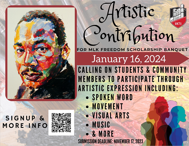 imaeg of call for artists for mlk banquet