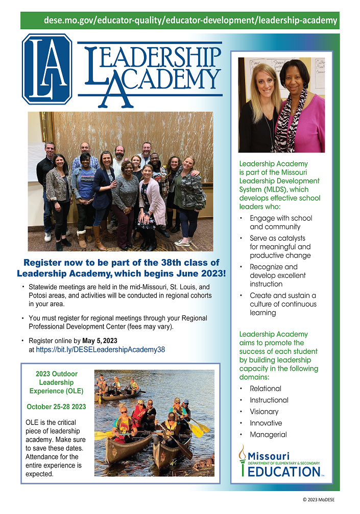 Leadership Academy Flyer, Page 1