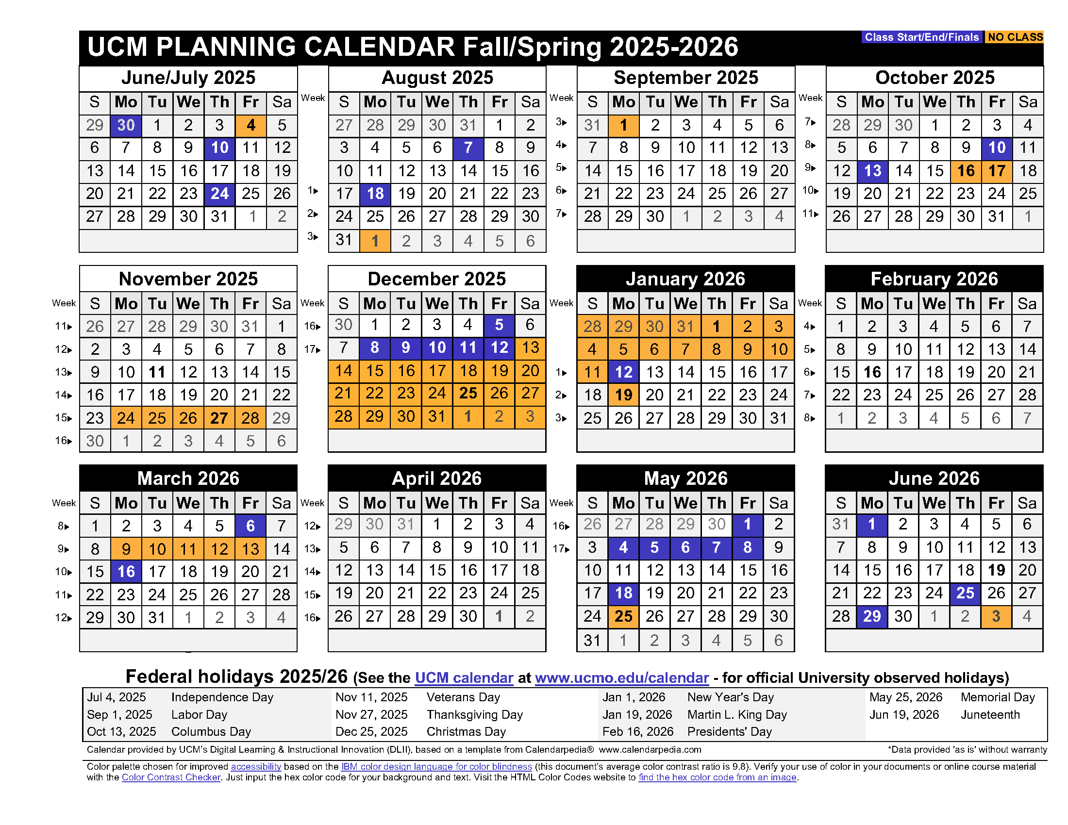 FY25-26 UCM Planning Calendar