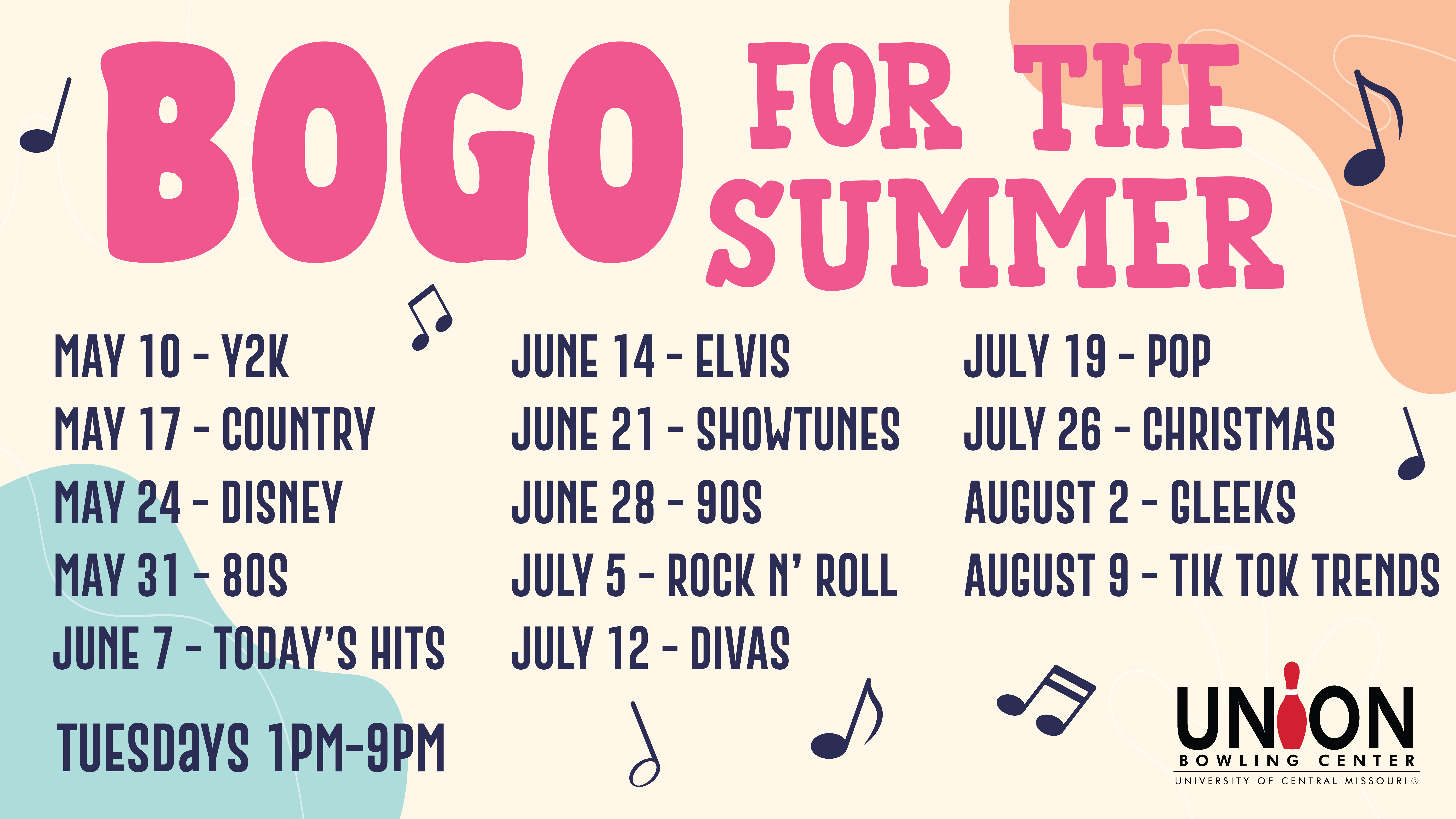 BOGO for The Summer - Theme Nights