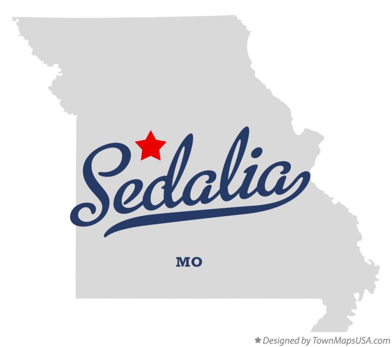 Sedalia, Missouri map image