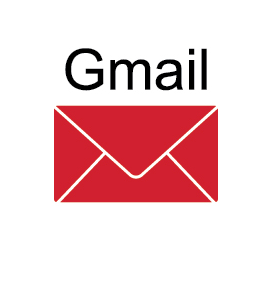 Icon with the text Gmail and an envelope