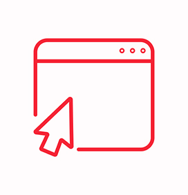 An arrow opening a desktop app