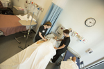 Nursing students in nursing lab