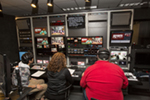 students working in broadcast studio