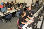 students working in computer lab