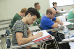 students working in classroom