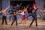 Theatre students performing on stage