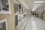 art in hallway of Art Center