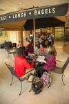 students studying at Einstein Bagels