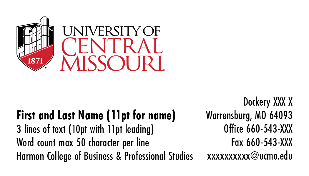 UCM Business Card Option 2