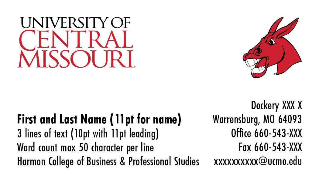 UCM Business Card Option 3