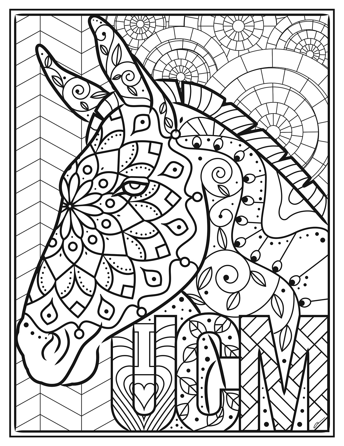 Mule Coloring Page