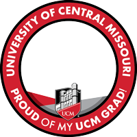 A round graphic showing "Proud of my UCM grad"