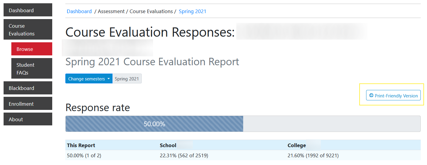 Course Evaluation Report