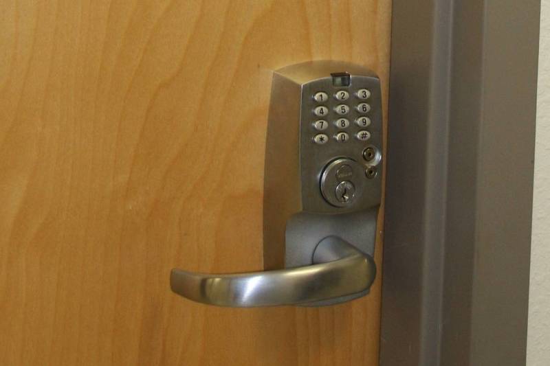 A lock with a keypad